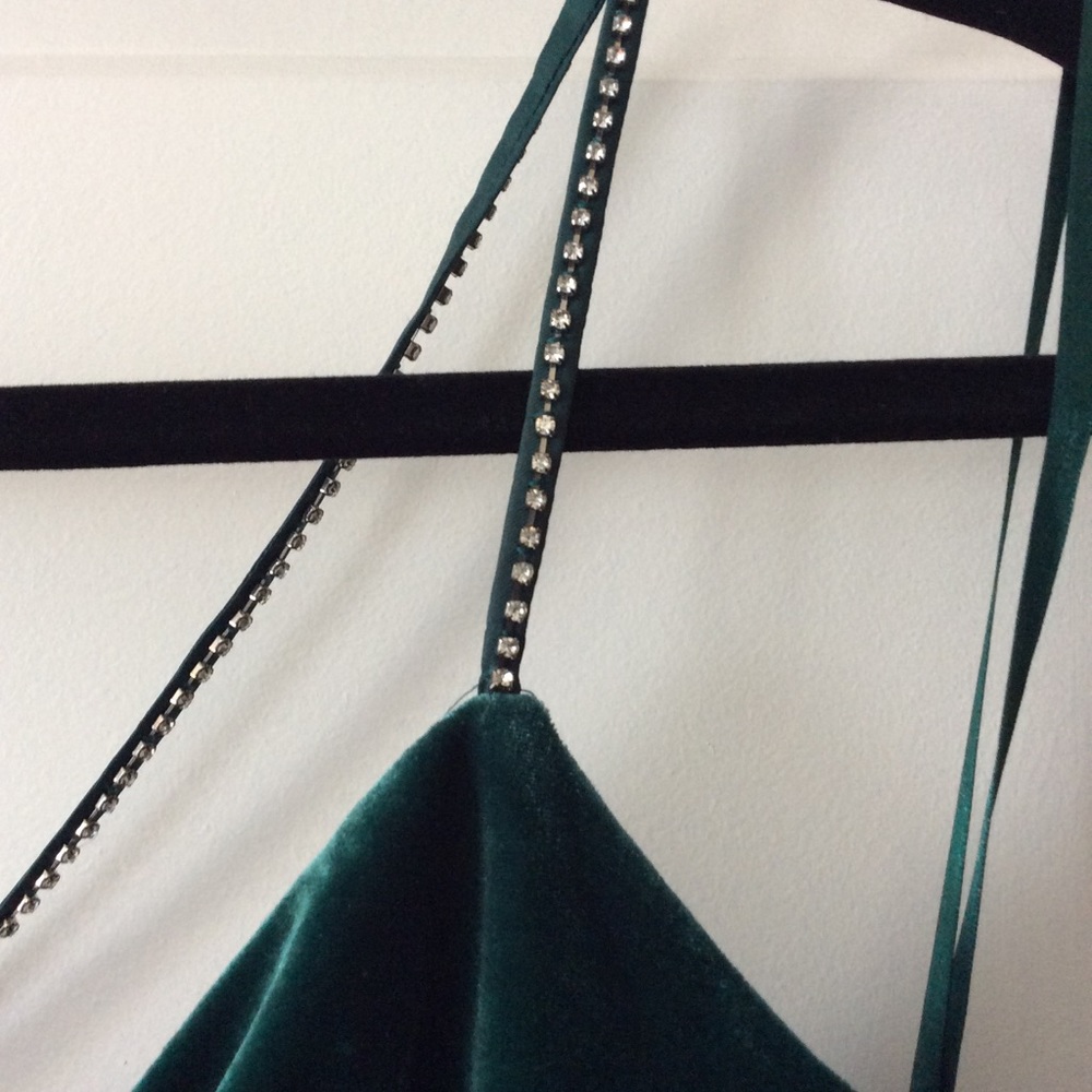 NWT WHBM One-Shoulder Velvet Jumpsuit - Picture 7 of 13